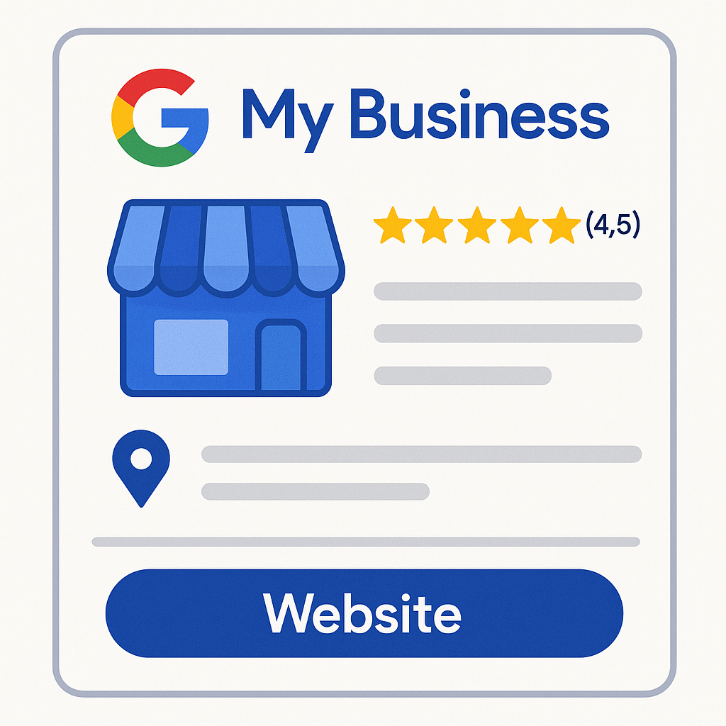 dessin d'une fiche google my business