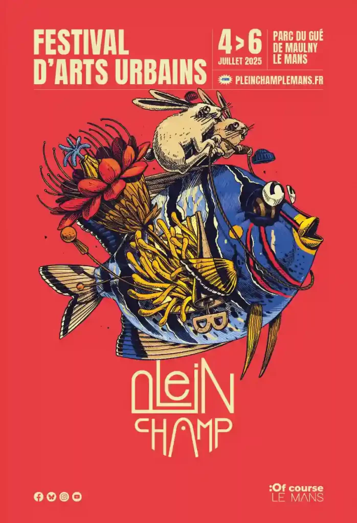 Affiche du festival plein champ street art au Mans édition 2025
